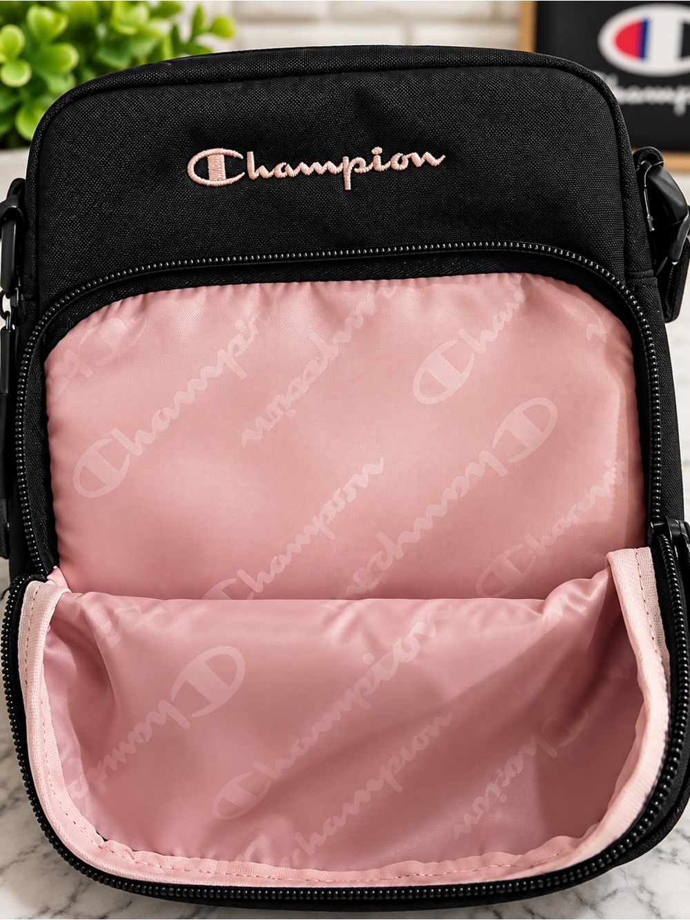 Champion Black Crossbody Bag for- Compact Everyday Carry - Picture 6 of 7
